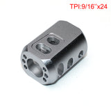 Anodized Aluminum 9/16''x24 TPI Muzzle Brake Compensator For .40Cal - Color Var