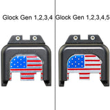 Colored Raw Aluminum Star Flag Slide Rear Cover Back Plate for Glock