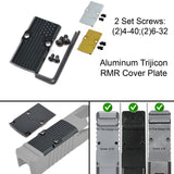 Aluminum Trijicon RMR Cover Plate for Glock 17 19 26 Cut Slide - Dot Flag
