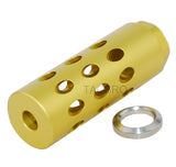 Aluminum 1/2''x28 TPI Muzzle Brake Compensator with Crush Washer for 9MM-Color Var