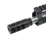 All Steel Compact 1/2x28 Muzzle Brake for 9MM w/ Crush Washer