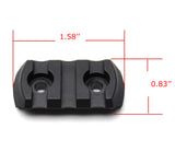 Polymer 3 Slots Single Rail Sections for Mlok System Picatinny Weaver Mount - 2PCS