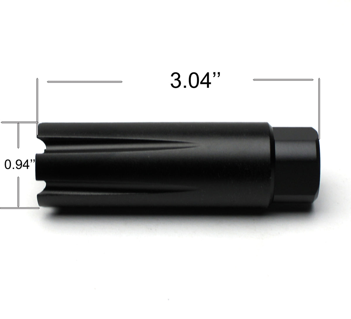 Aluminum Muzzle Brake Compensator - 9/16x24 Thread For .40 Caliber Rifles With Crush Washer
