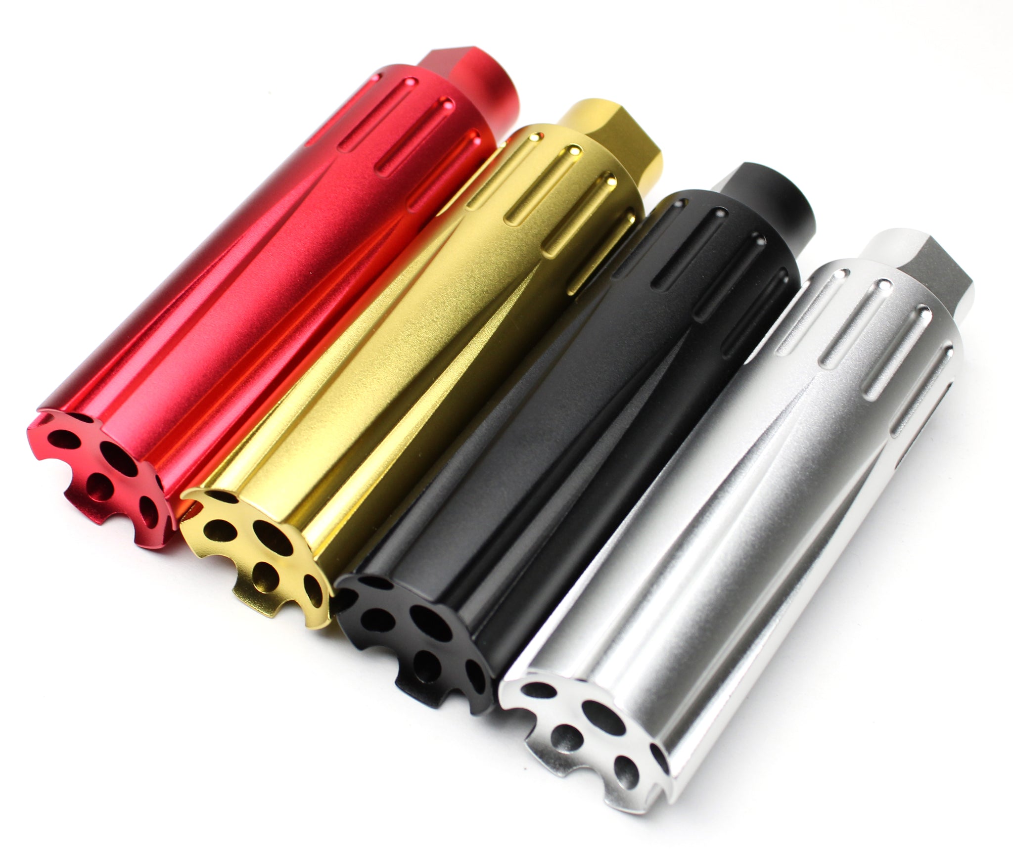 Aluminum 9/16x24 Linear Compensator For .40 Cal - W/ Crush Washer - Color Varies - Handgun Muzzle Brake