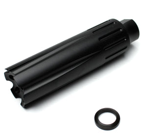 9mm Linear Compensator Muzzle Brake – 1/2x36 Thread, 4.5" Aluminum, For Bolt Action Rifle