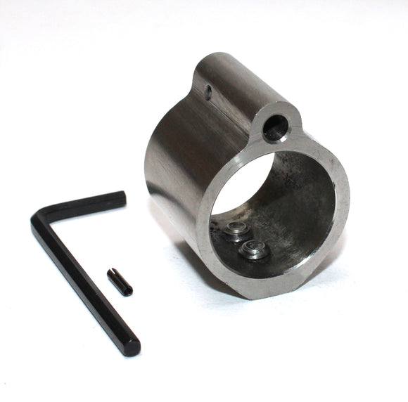 .936 Low Profile Stainless Steel Gas Block with Roll Pins & Wrench
