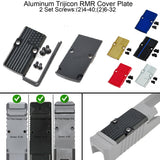 Aluminum RMR Cover Plate for Glock 17 19 26 Cut Slide- Laser Engraved Star Flag