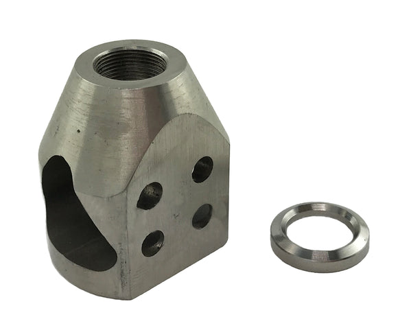 Short Compact Mini Tanker 1/2x36 TPI Muzzle Brake For 9MM