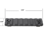 Black Aluminum 7slots 3" M-LOK System Rail Section