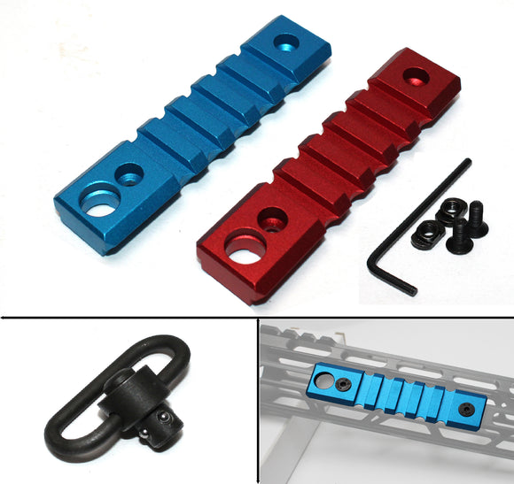 3'' 5 Slots Weaver Rail with Sling Swivel Port for M-lok System