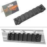 Black Aluminum 7slots 3" M-LOK System Rail Section