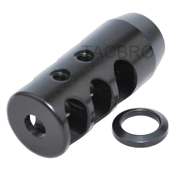 Compact 1/2x28 TPI Muzzle Brake for .223/5.56/.22LR with CrushWasher