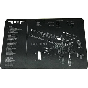 NON-SLIP Rubber Workbench Cleaning Mat With Parts List - 11" X 17"