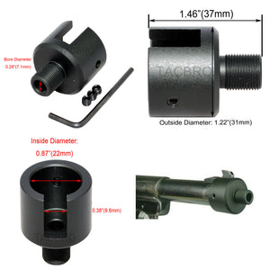 Ruger .22 Mark 1,2,3 Bull Size 1/2x28 Muzzle Brake Adapter - Color Var