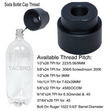 Soda Pop Bottle Cleaning Patch Trap Muzzle Adapter - Choose Your Thread Size