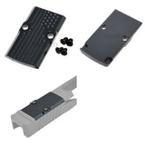 Aluminum Trijicon RMR Cover Plate for Glock 17 19 26 Cut Slide - Dot Flag
