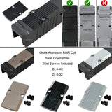 Anodized Aluminum Cover Plate for Glock 17 19 26 RMR Cut Slide - Star Flag
