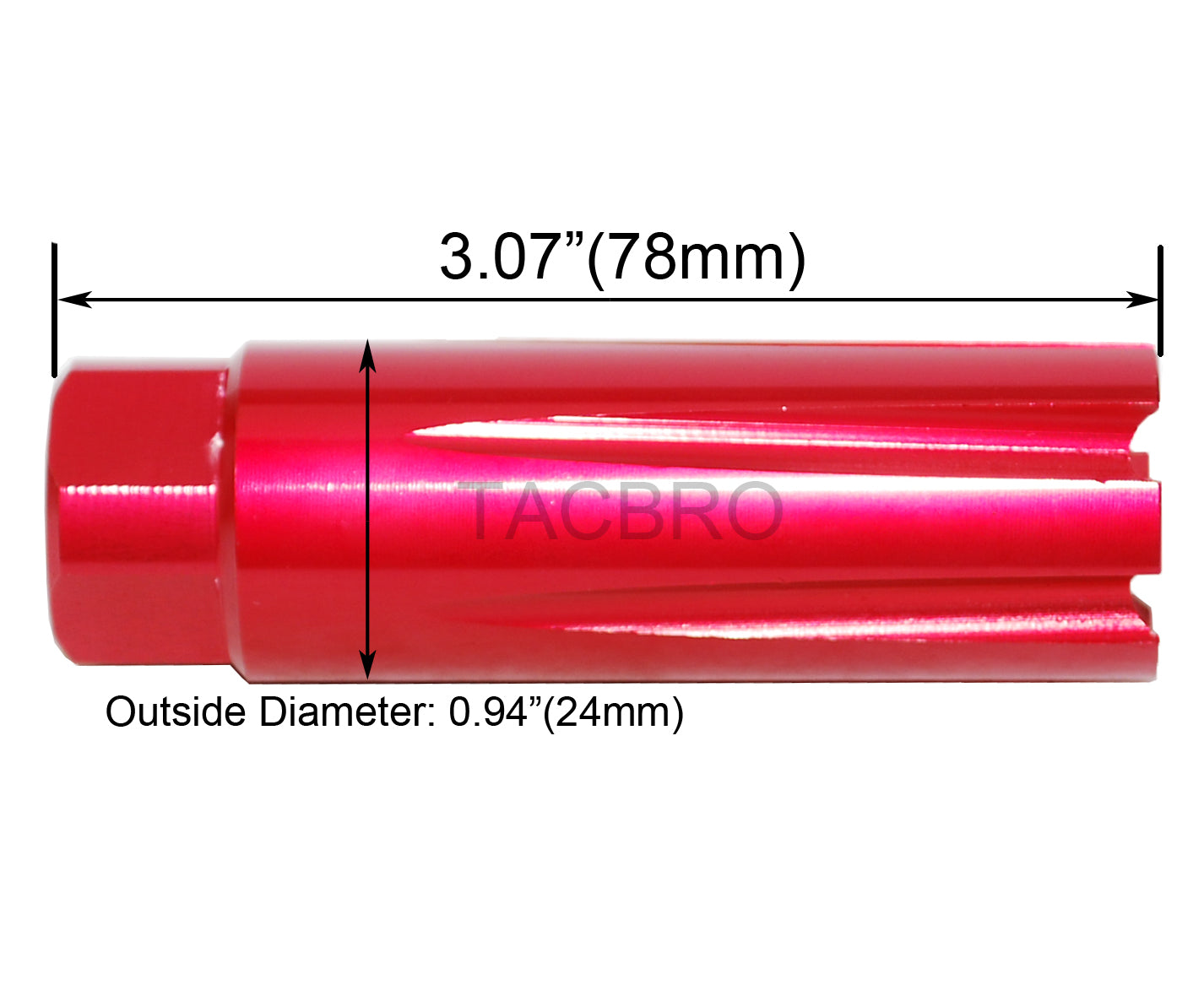 Aluminum 1/2x28 Thread Size Compensator Muzzle Brake For 9MM - Color