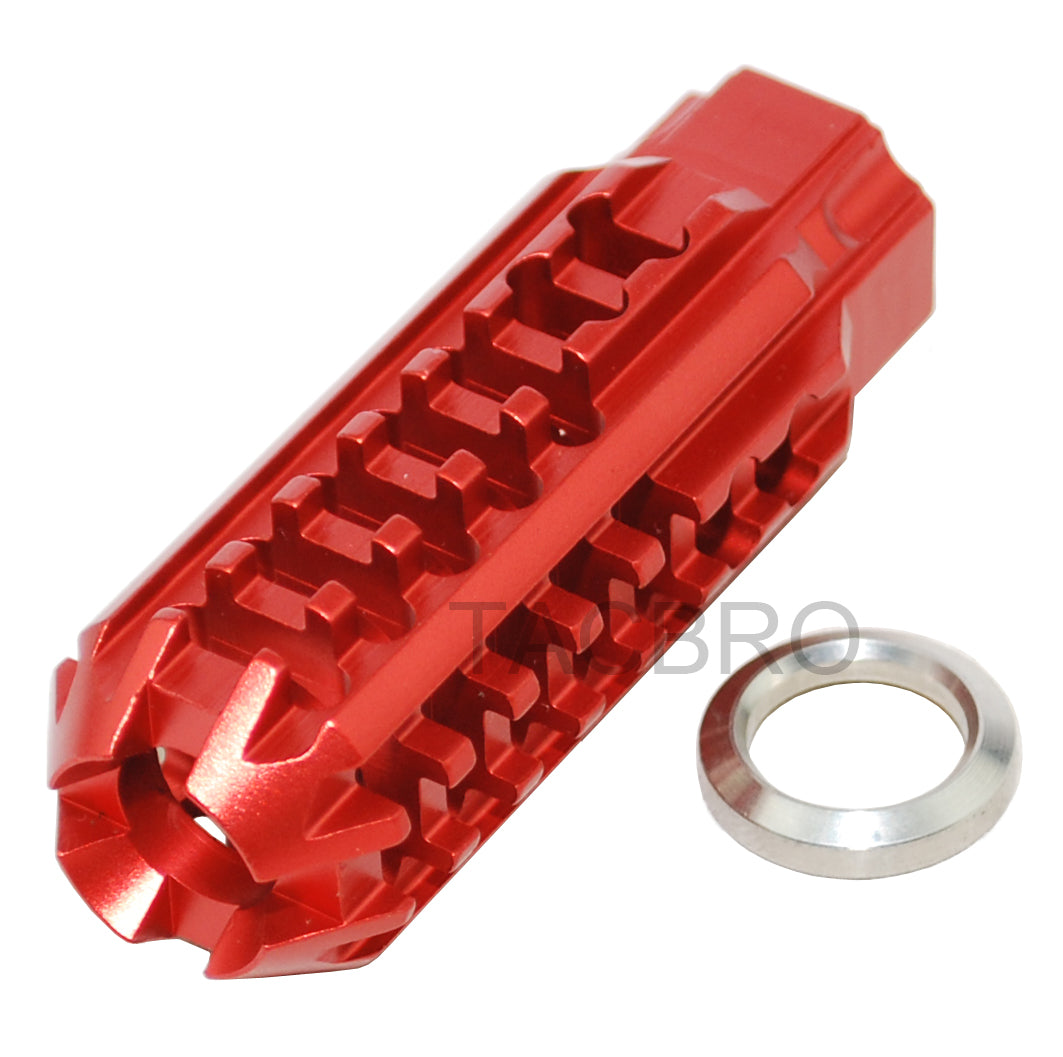 DB TAC Muzzle Brake Red Aluminum Skeleton Muzzle Brake Compensator