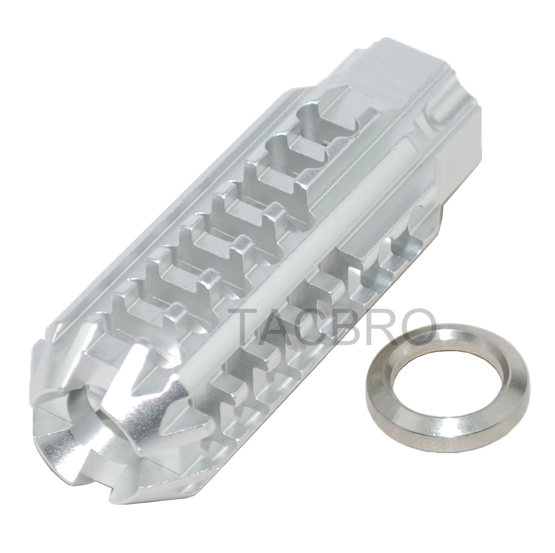 Aluminum Skeleton Muzzle Brake Compensator 1/2x28 TPI For .22LR