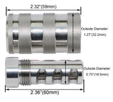 STAINLESS STEEL 1/2''x28 Muzzle Brake + STAINLESS STEEL 13/16-16 Threaded Sleeve Sound Forwarder