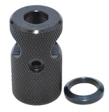 All Steel Short 1/2''x36 Compact Competition Muzzle Brake Knurled Finish for 9MM