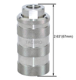 STAINLESS STEEL 5/8''x24 Muzzle Brake+ STAINLESS STEEL 13/16-16 Threaded Sleeve Sound Forwarder