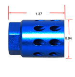 Anodized Aluminum 1/2"x28 RH Muzzle Brake For .223 .22LR With Washer&JamNut