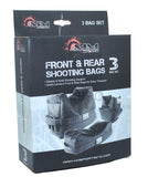 AIM Front & Rear Range Shooting Bags / Rest (3 Set), Unfilled, Heavy Duty, Black