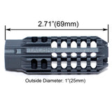 Aluminum Skeleton 1/2x28 TPI Low Concussion Muzzle Brake Compensator for 9MM-Color Var