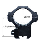 1" Dia. Rifle Scope Rings Fit on 3/8" Dovetail - Med/High Profile Var