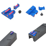 Red Fiber Optic Front and Rear Sight For Glock 17 19 22 23 24 26 27 31 34 35