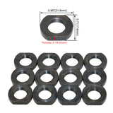 12pcs Jam Nut for Muzzle Brake 1/2"x28, 5/8"x24 - Black/Silver Var
