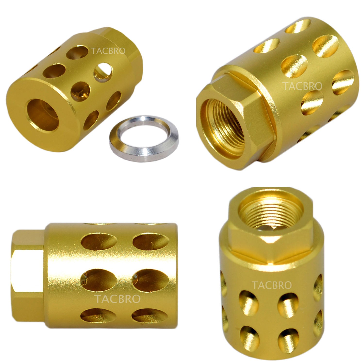 1/2x28 (For 9mm) Engraved Hybrid Muzzle Brake Compensator 1/2x28 (For 9mm) Engraved Hybrid Muzzle Brake Compensator
