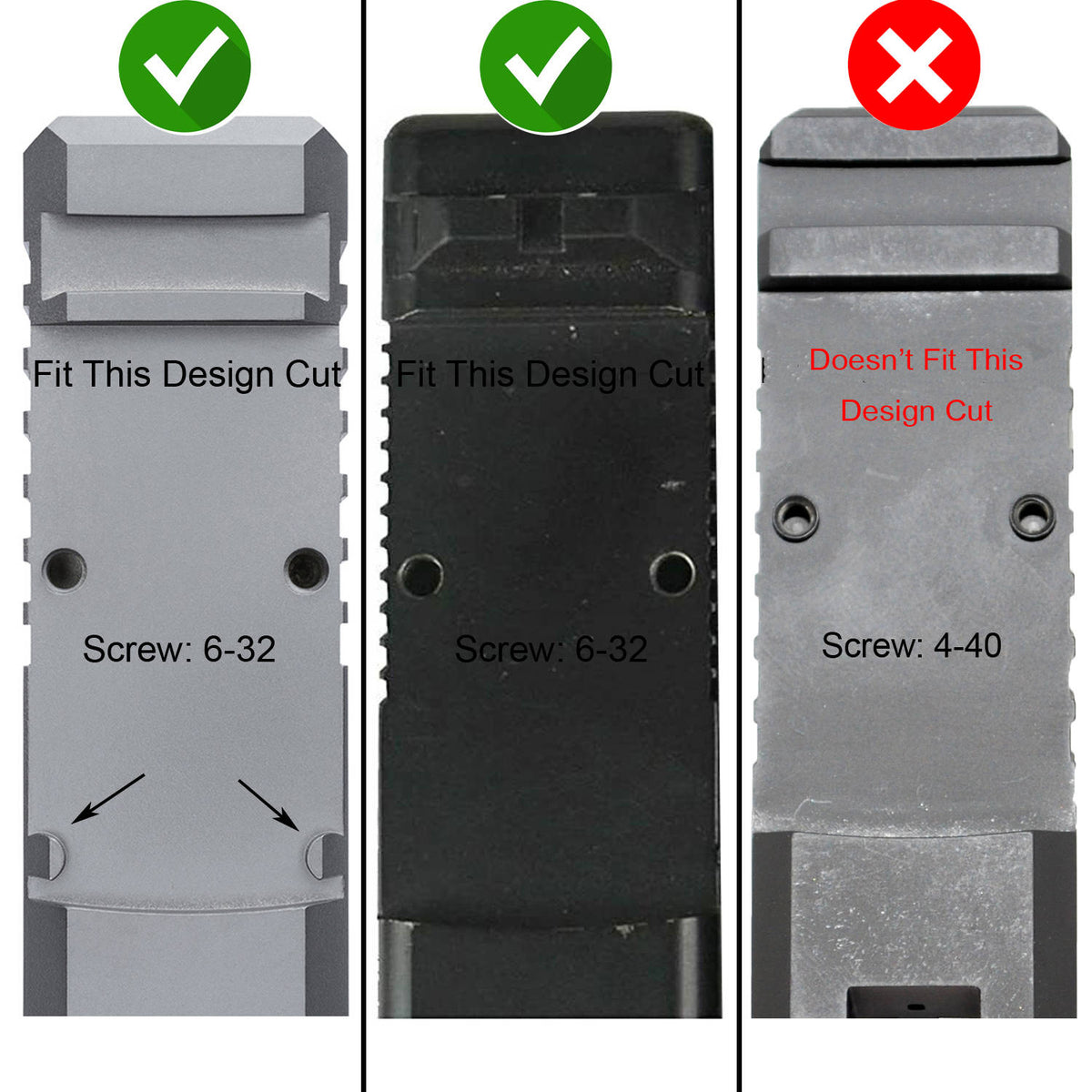 Aluminum Trijicon RMR Cover Plate For Glock 17 19 26 Convert RMR to Pi ...