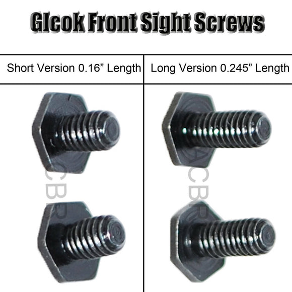 2 PCS Steel 2.5-0.45 TPI Hex Screws For Front Sight - Long&Short Options